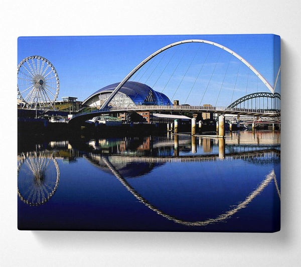  A Canvas Print of Millennium Bridge Newcastle England Canvas Print