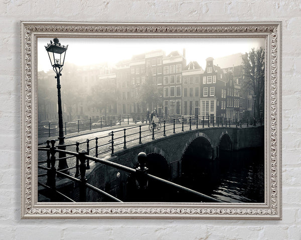 Misty Amsterdam Framed Print