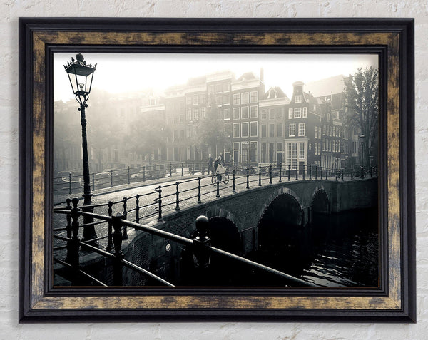 Misty Amsterdam Framed Print