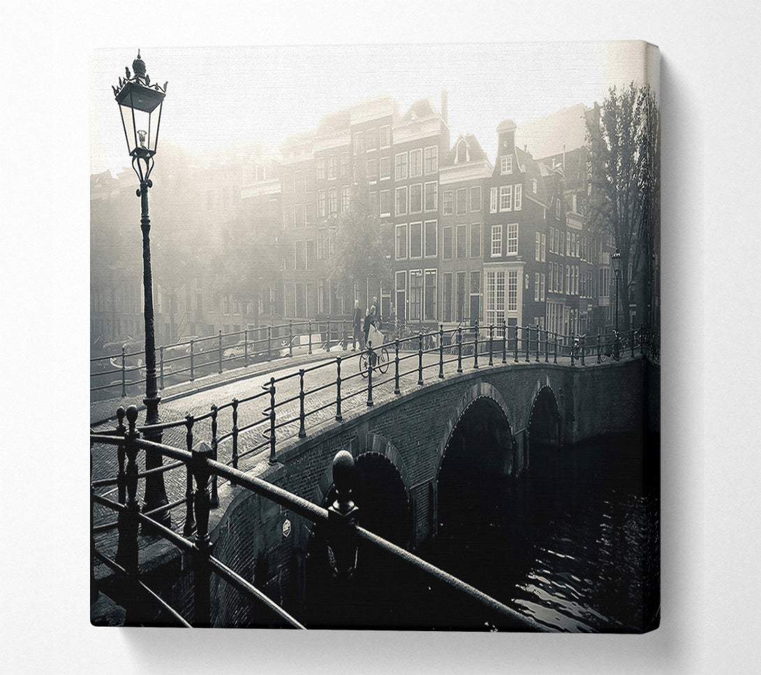  A Canvas Print of Misty Amsterdam Canvas Wall Art