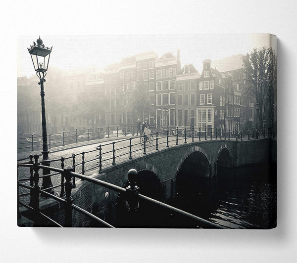  A Canvas Print of Misty Amsterdam Canvas Wall Art