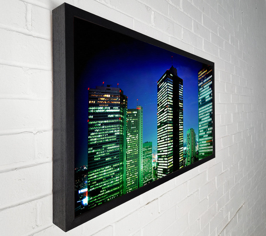 A Canvas Print of Neon City Canvas Art