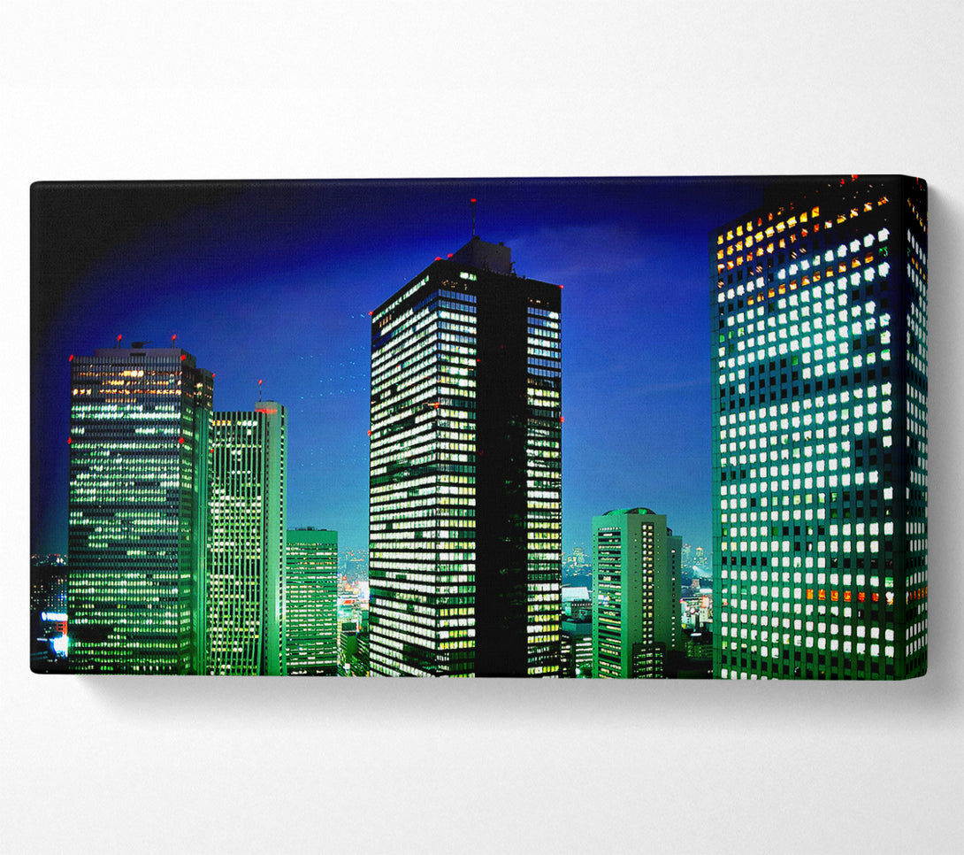  A Canvas Print of Neon City Canvas Art