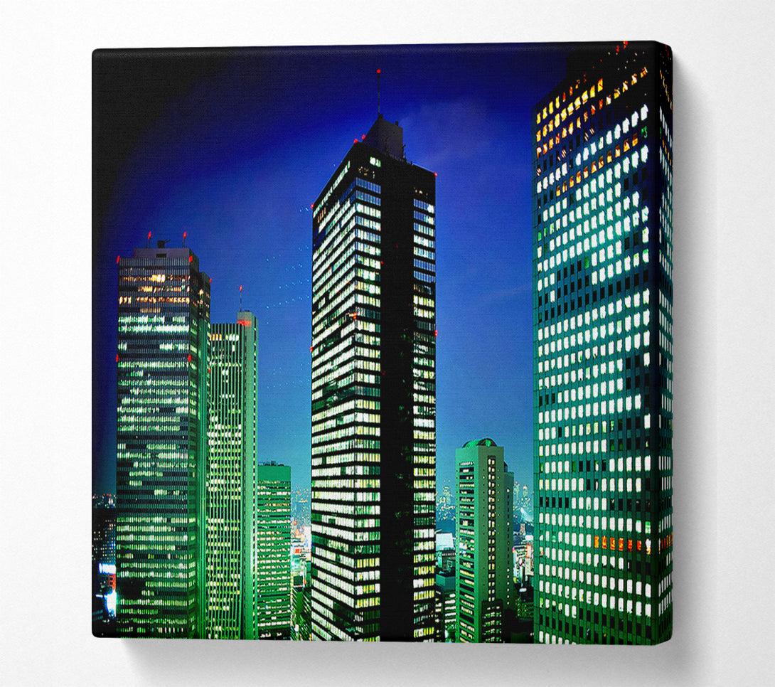  A Canvas Print of Neon City Canvas Art