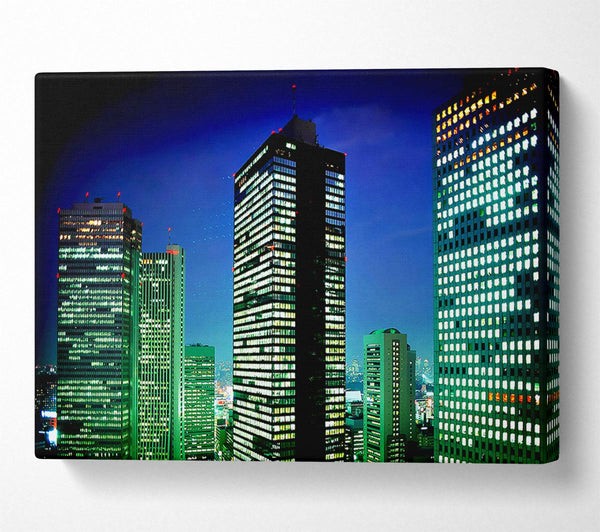  A Canvas Print of Neon City Canvas Art