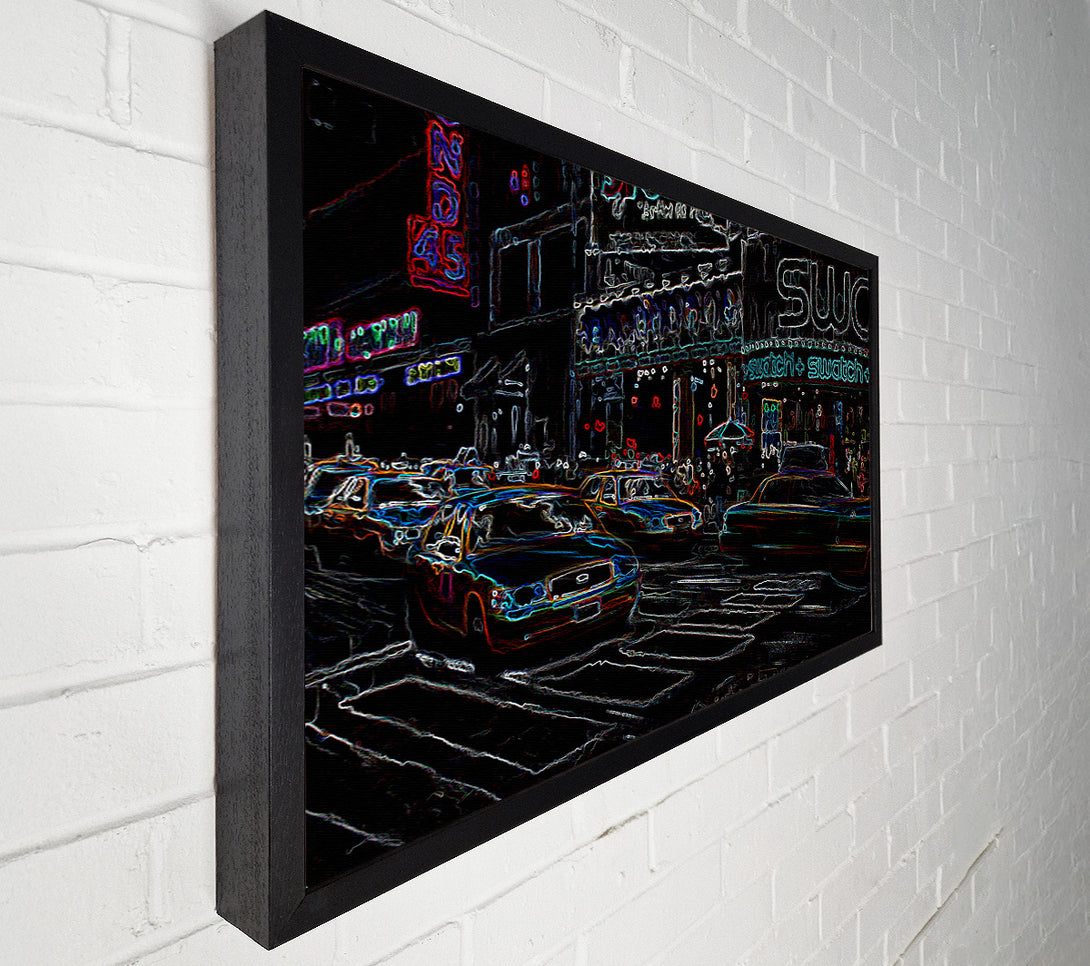  A Canvas Print of New York Psychedelic Canvas Print