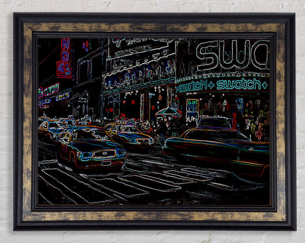 New York Psychedelic Framed Print