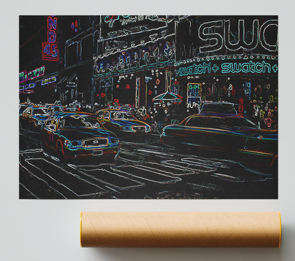 New York Psychedelic Poster