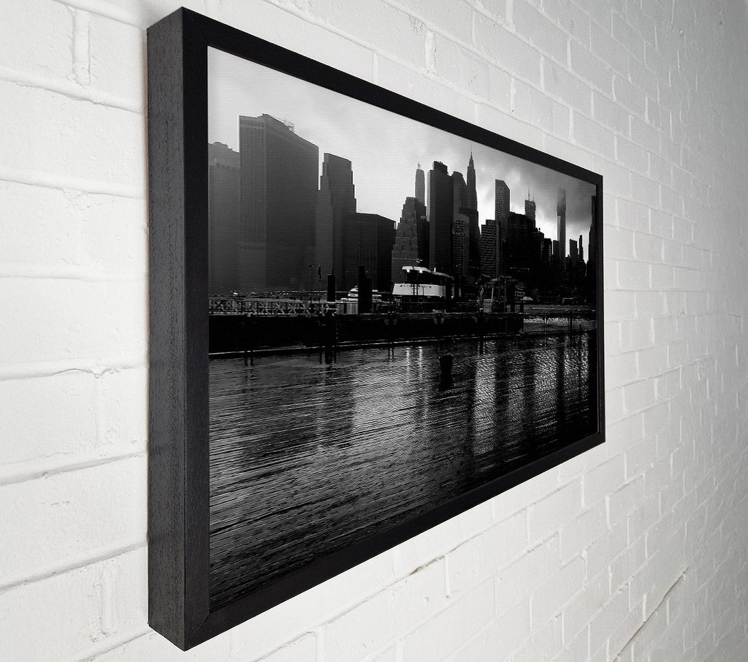  A Canvas Print of Hudson River New York B n W Canvas Art