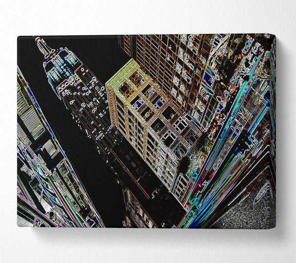  A Canvas Print of New York 5Th Ave Empire State Canvas Wall Art
