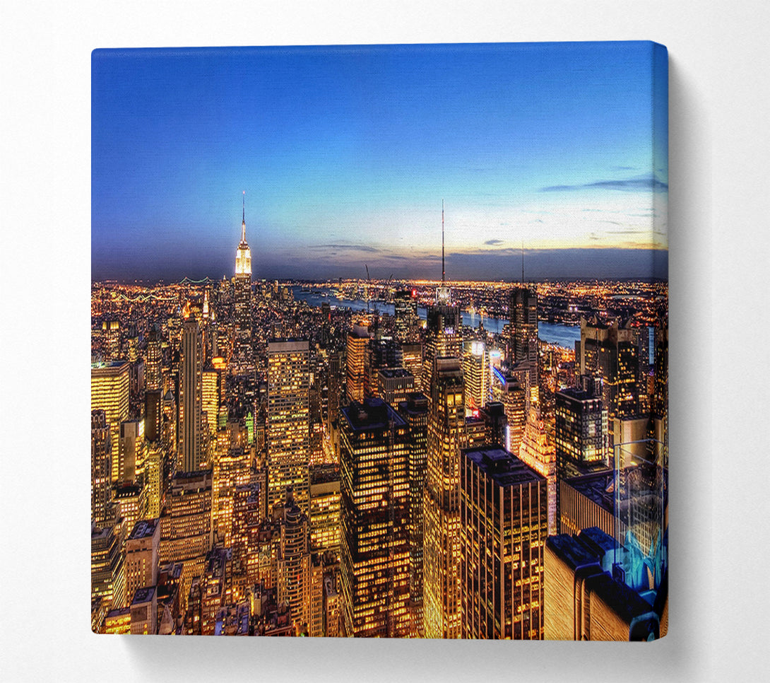  A Canvas Print of New York At Dusk Canvas Art