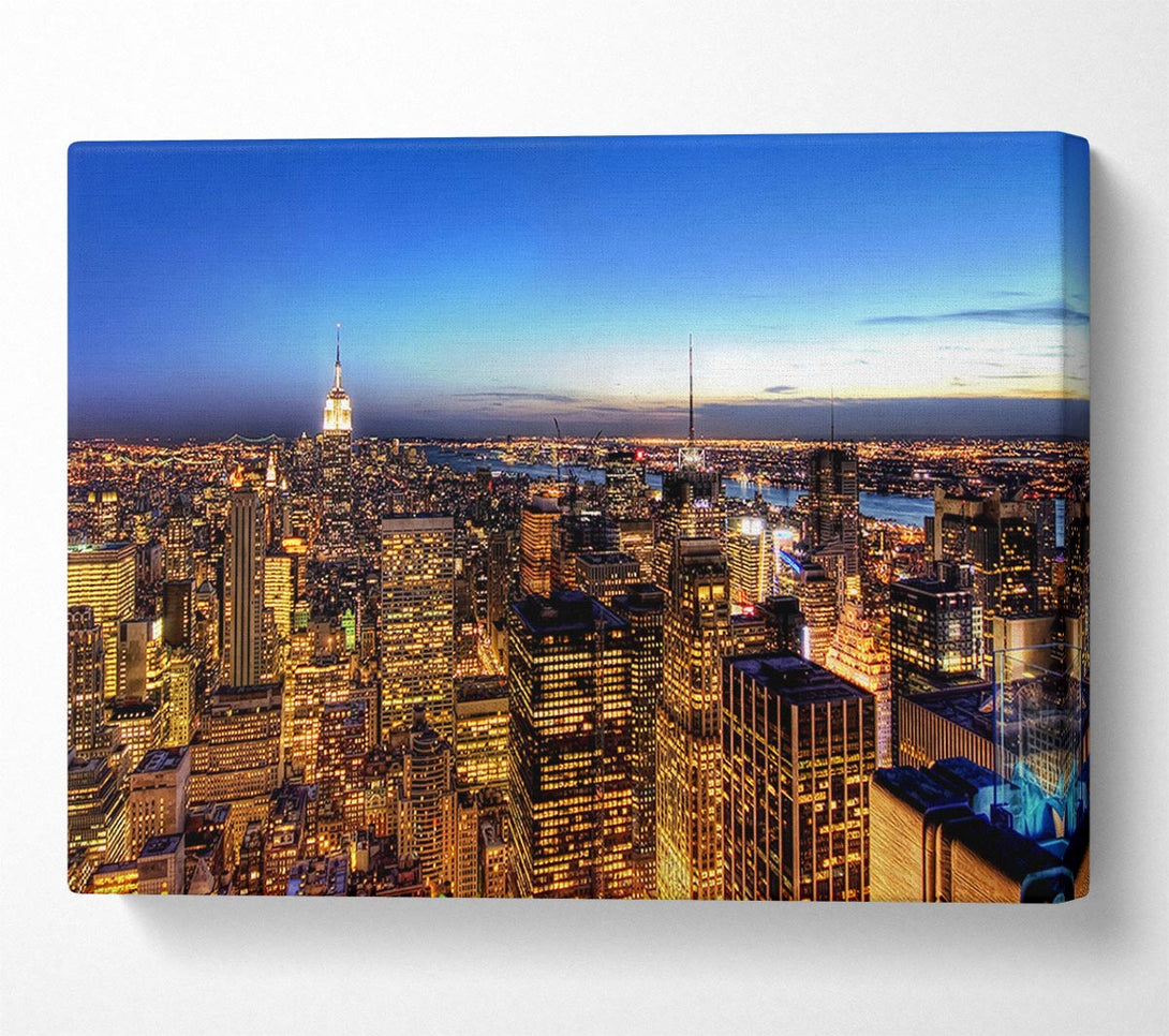  A Canvas Print of New York At Dusk Canvas Art