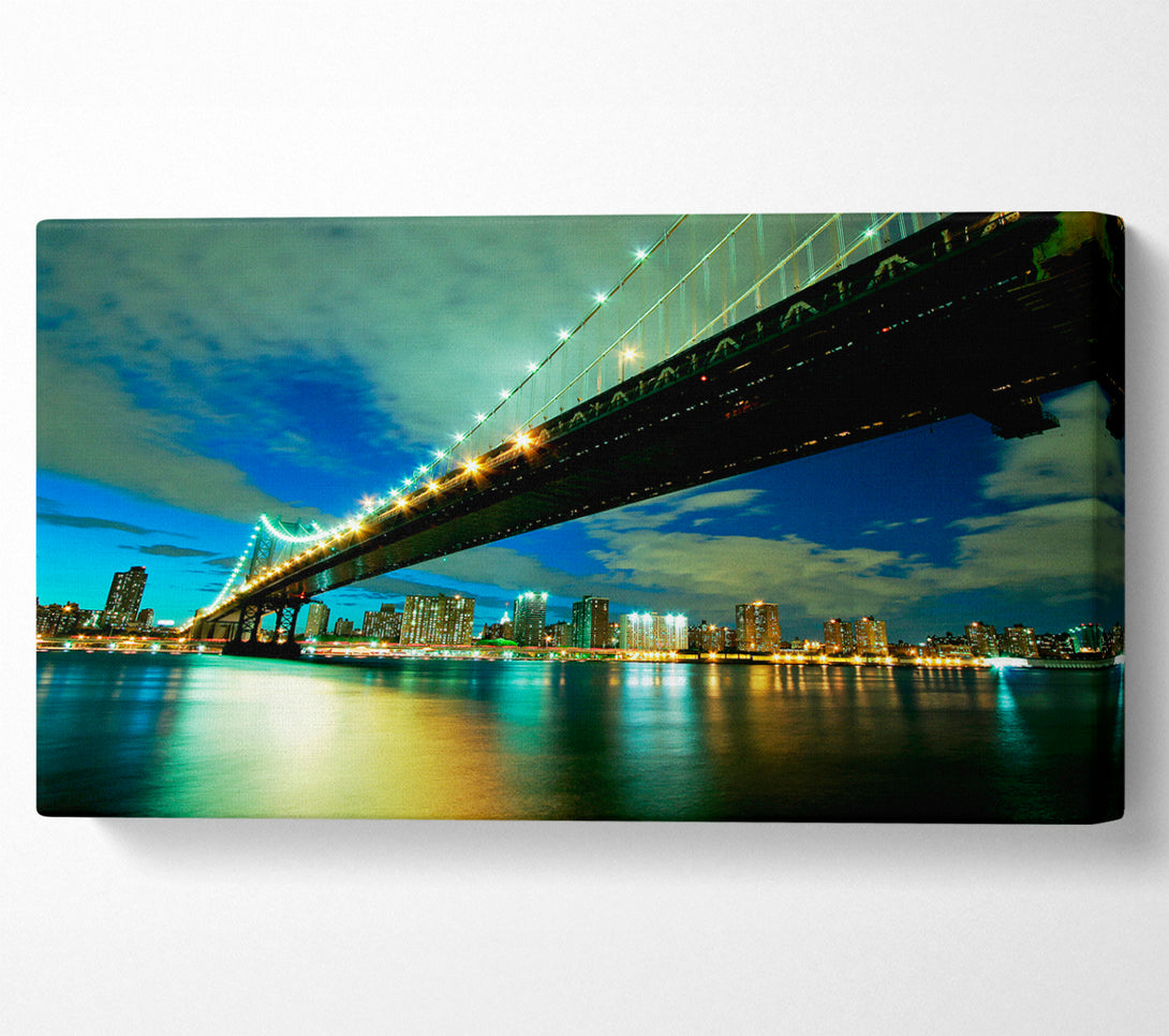 A Canvas Print of New York Brooklyn Bridge From Below Canvas Art