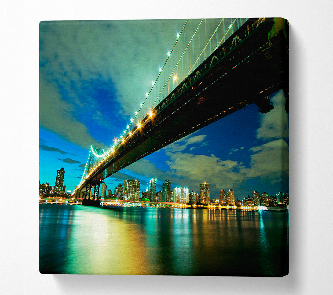  A Canvas Print of New York Brooklyn Bridge From Below Canvas Art