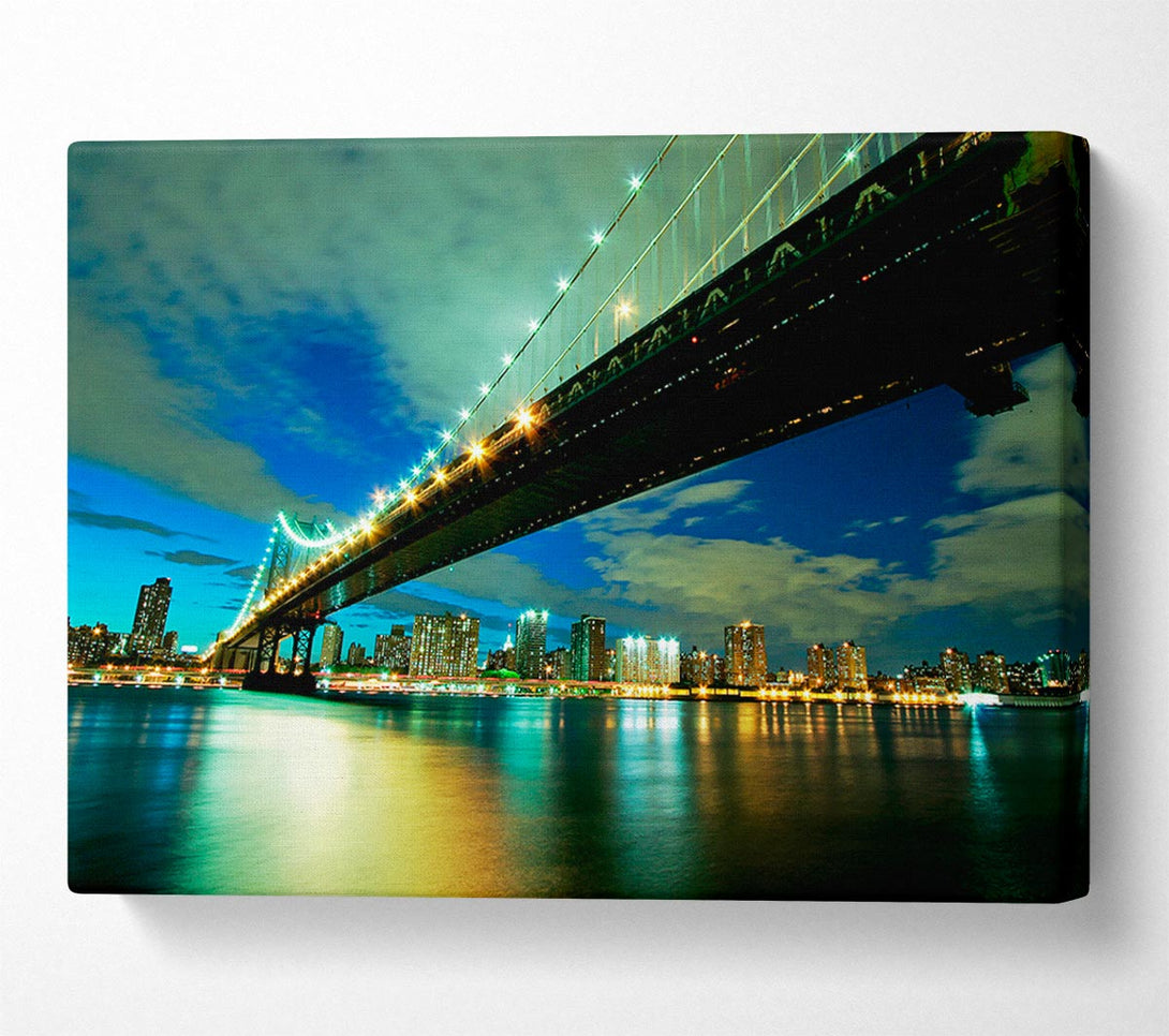  A Canvas Print of New York Brooklyn Bridge From Below Canvas Art