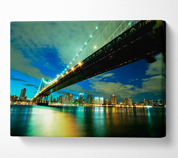  A Canvas Print of New York Brooklyn Bridge From Below Canvas Art