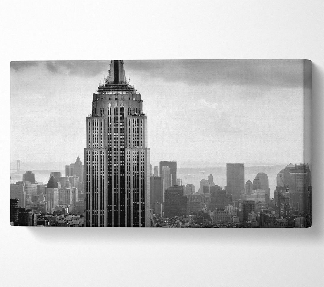  A Canvas Print of New York City Empire State B n W Skies Canvas Art
