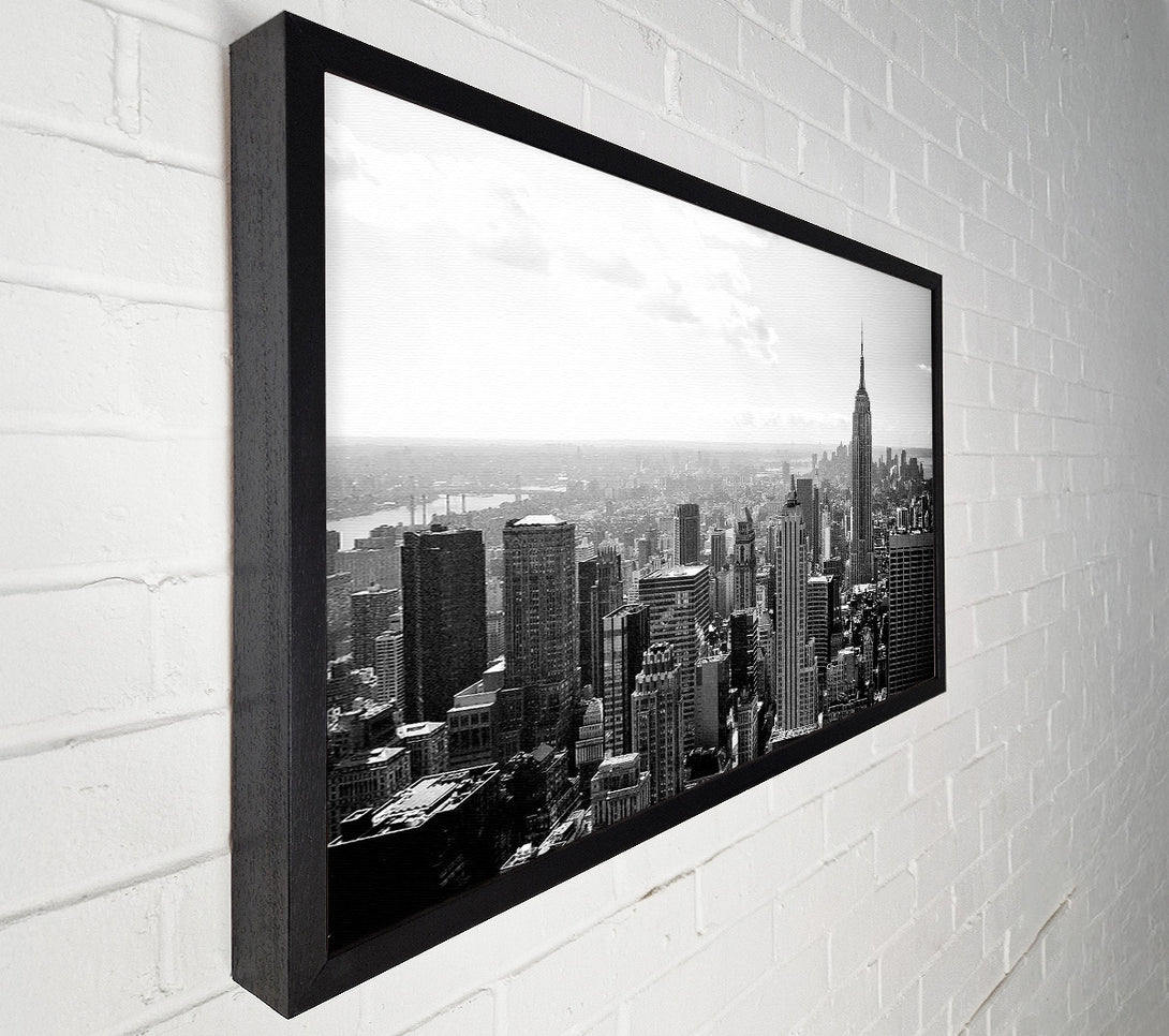  A Canvas Print of New York City Skyscrapers B n W Canvas Wall Art