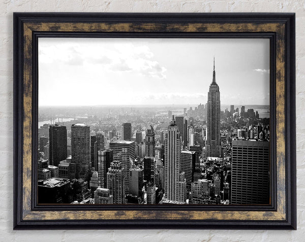 New York City Skyscrapers B n W Framed Print