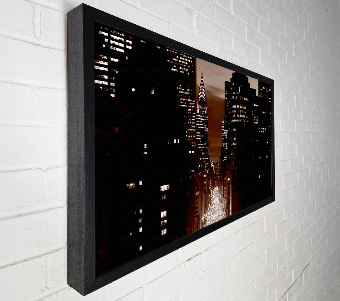  A Canvas Print of New York City 5Th Avenue Brown Canvas Wall Art