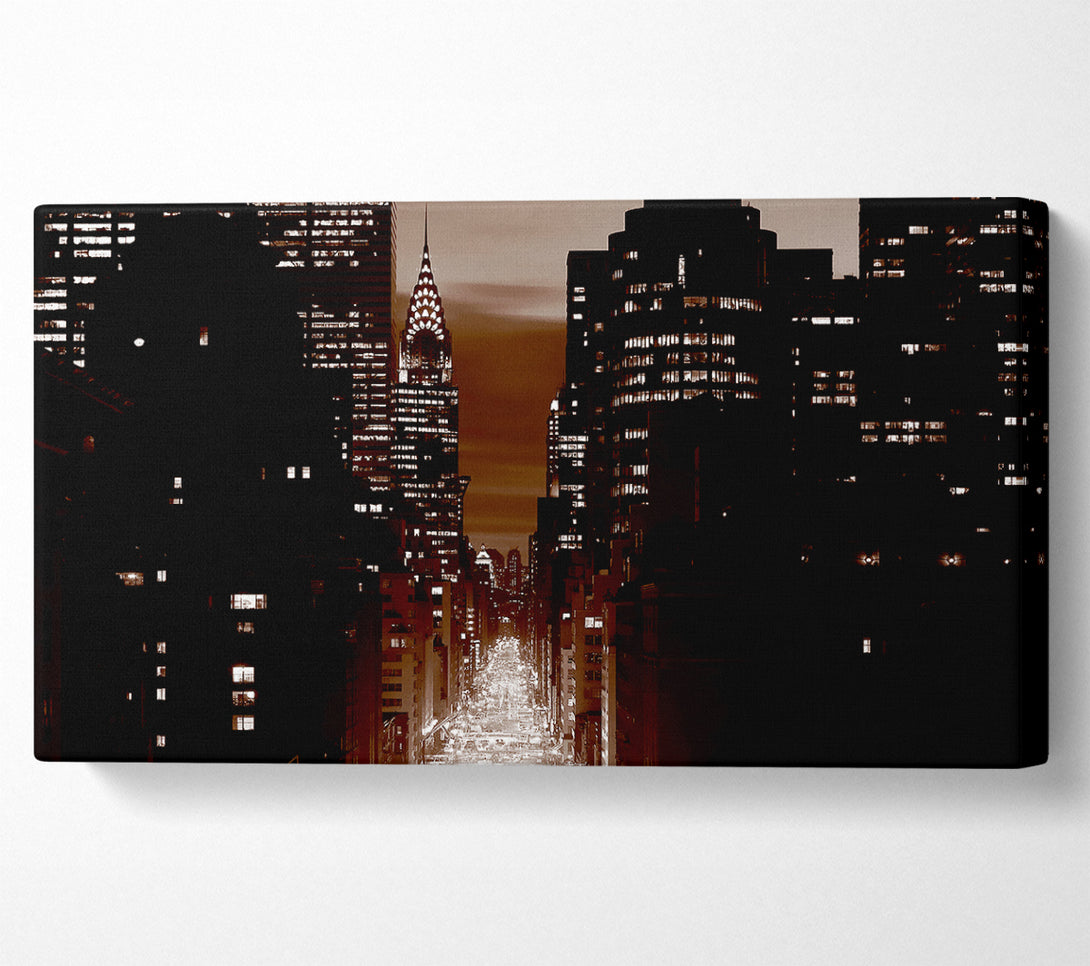  A Canvas Print of New York City 5Th Avenue Brown Canvas Wall Art