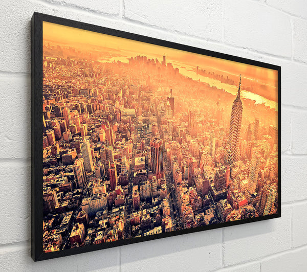 New York City Aerial View Retro