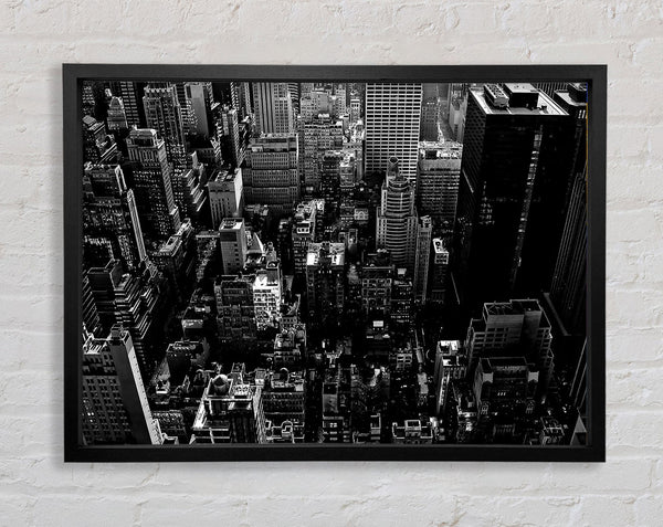 New York City Black And White Framed Print