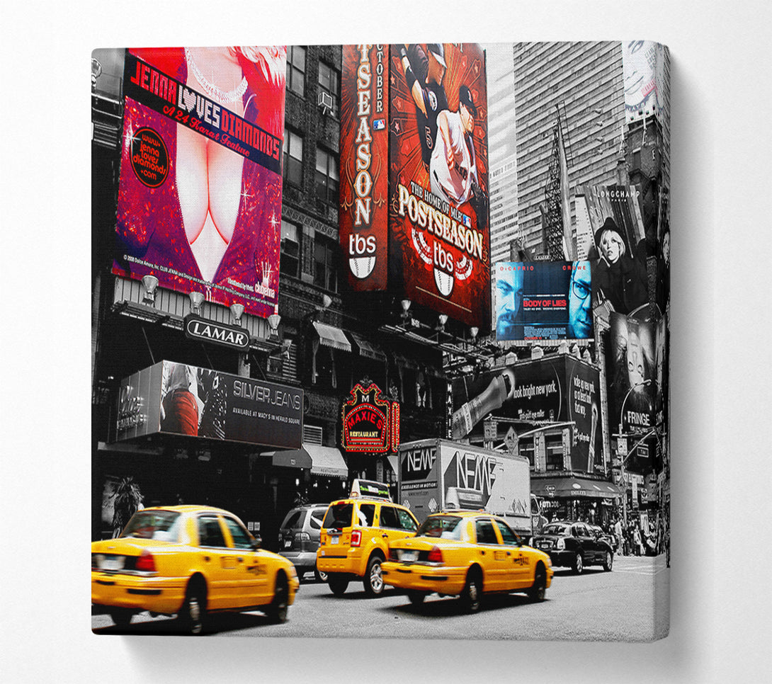  A Canvas Print of New York City Broadway Billboards Canvas Wall Art