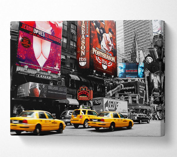  A Canvas Print of New York City Broadway Billboards Canvas Wall Art