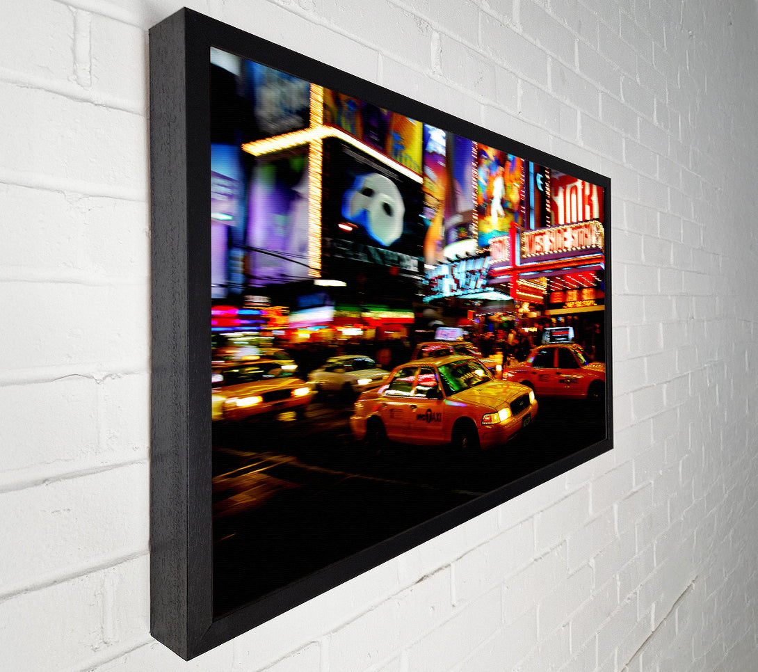  A Canvas Print of New York City Broadway Cabs Canvas Art
