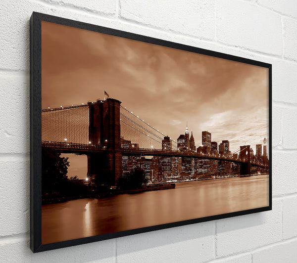 New York City Brooklyn Bridge Brown Cast