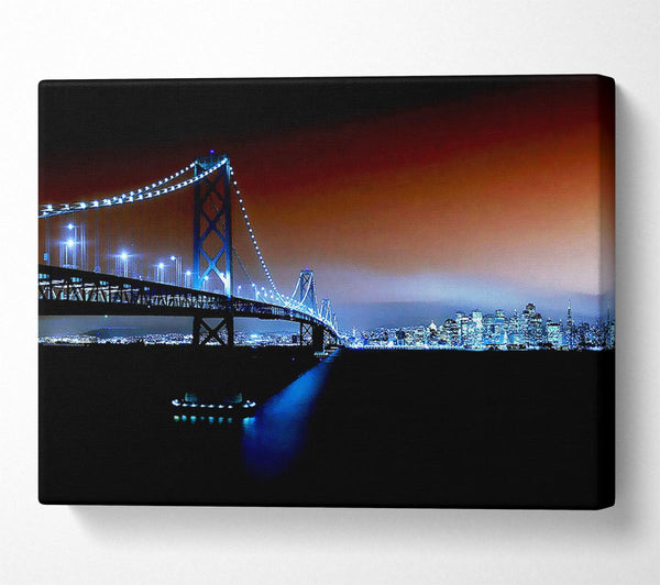  A Canvas Print of New York City Brooklyn Bridge City Skyline Canvas Art