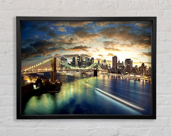 Blick auf die Brooklyn Bridge in New York