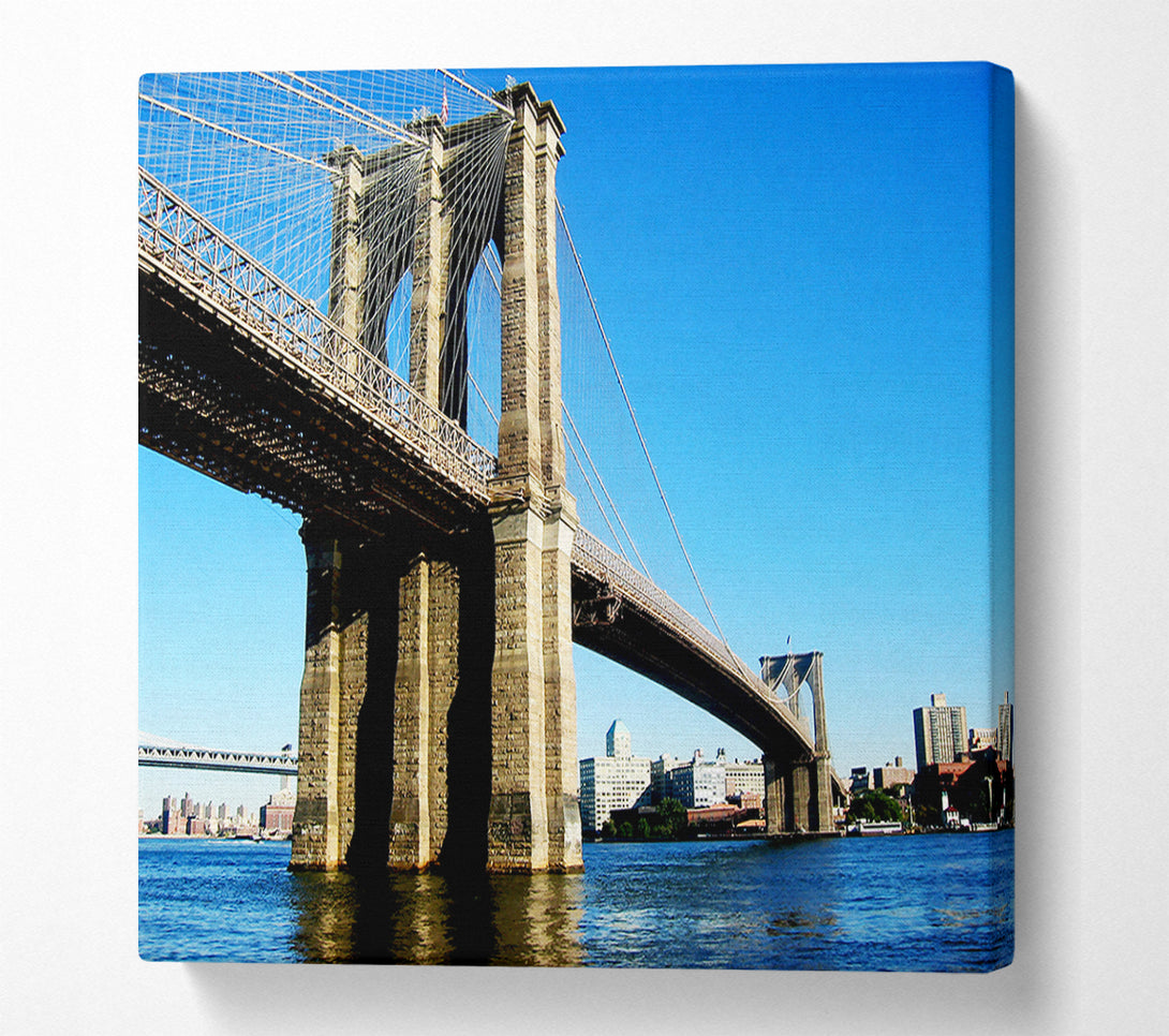  A Canvas Print of New York City Brooklyn Bridge By Day Canvas Print