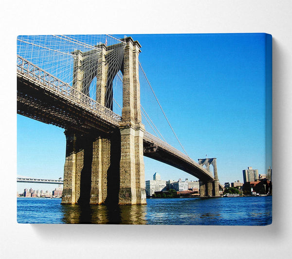  A Canvas Print of New York City Brooklyn Bridge By Day Canvas Print