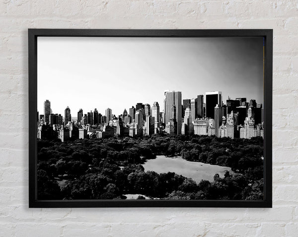 New York City Central Park von oben B n W