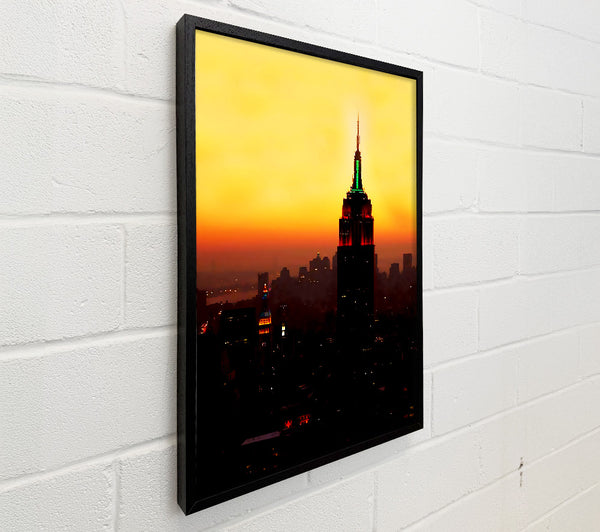 New York City Empire State Building Orange Glow