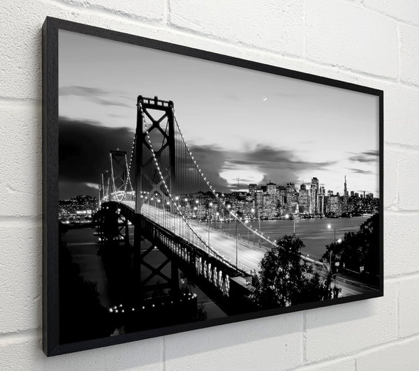 New York City From Brooklyn Bridge B n W
