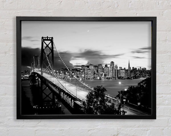 New York City von der Brooklyn Bridge B N W