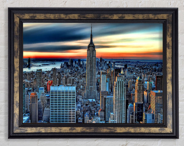 New York City On Top Of The World Framed Print