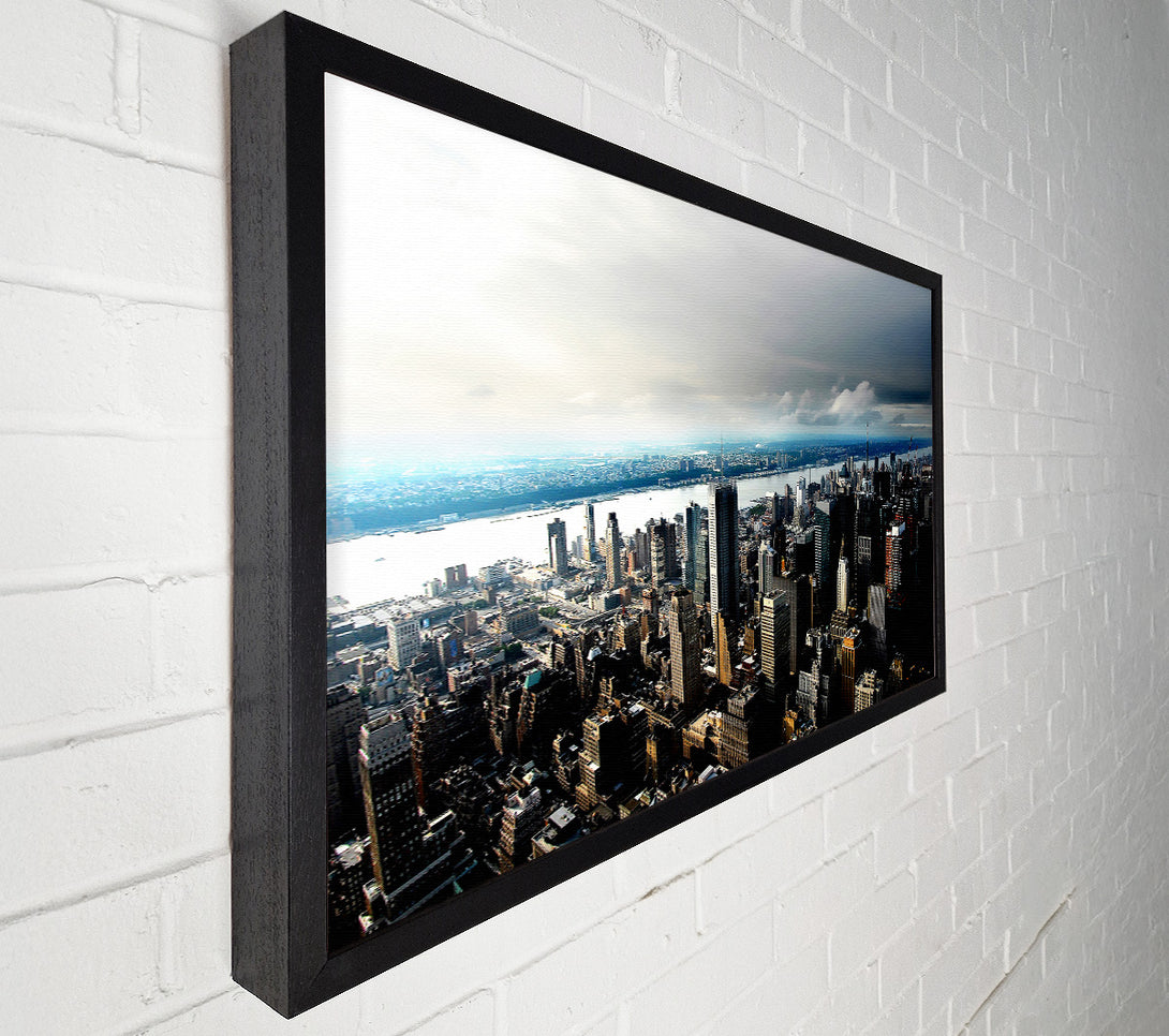  A Canvas Print of New York City Hudson River Canvas Art