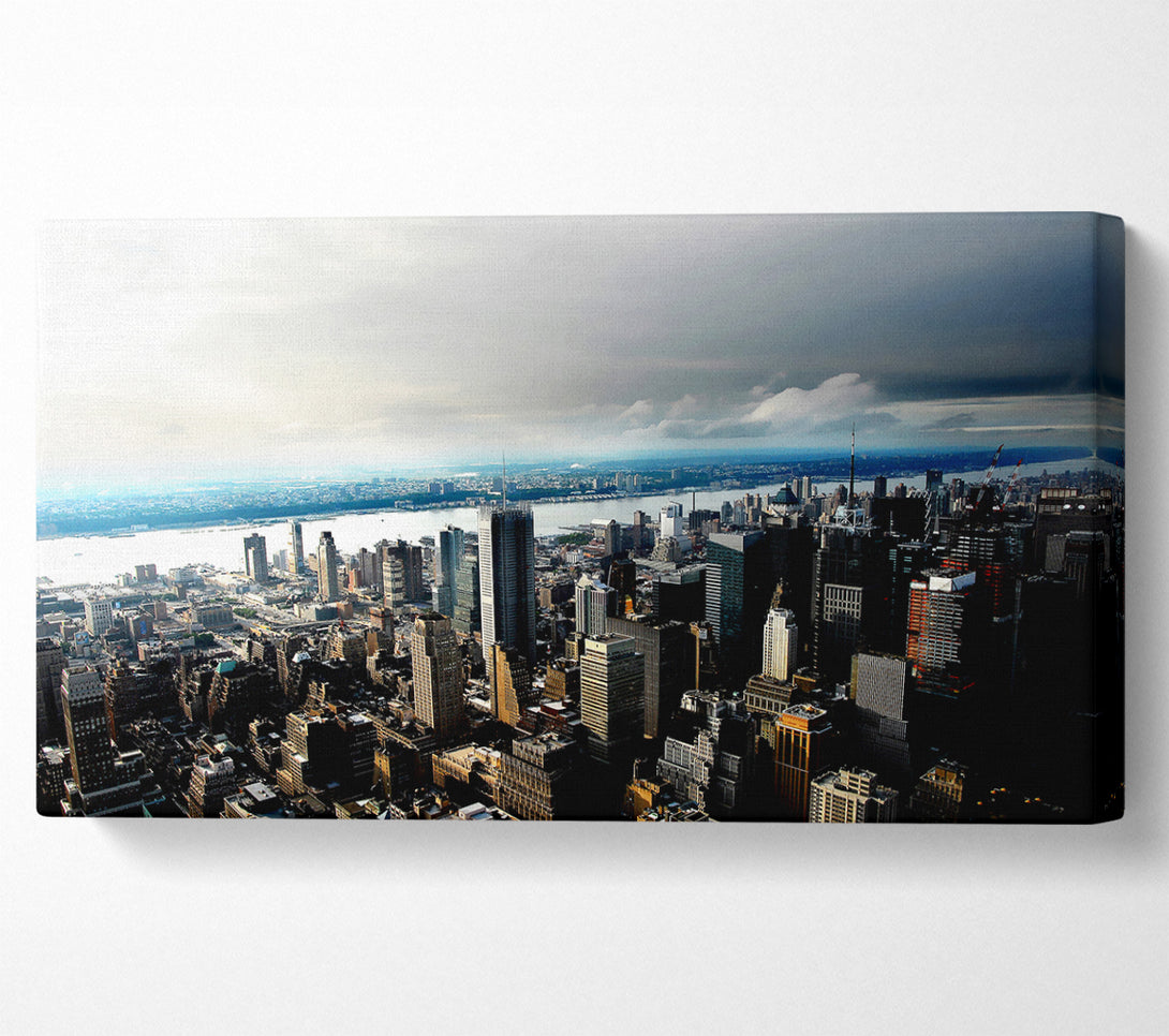  A Canvas Print of New York City Hudson River Canvas Art