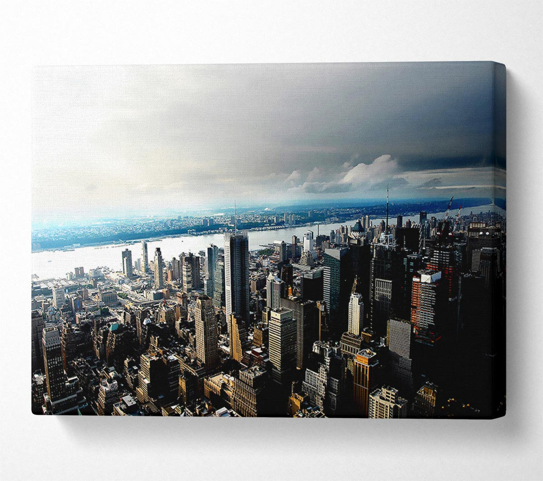  A Canvas Print of New York City Hudson River Canvas Art