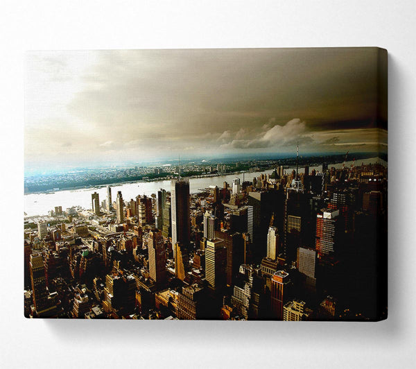  A Canvas Print of New York City Island Waters Canvas Wall Art