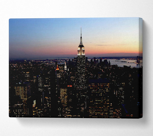  A Canvas Print of New York City Morning Glow Canvas Art