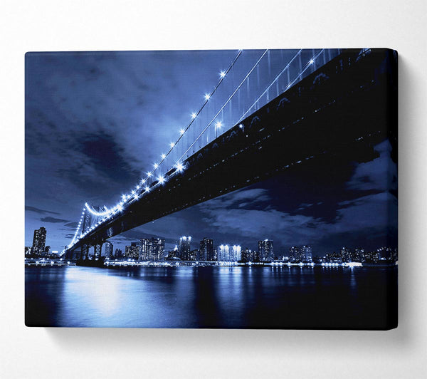  A Canvas Print of New York City Night Blues Canvas Art