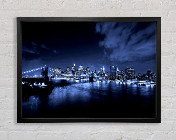 New York City Nacht Blues Glühen