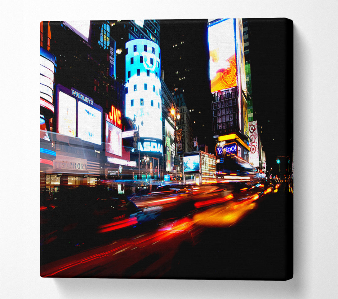  A Canvas Print of New York City Night Lights Canvas Print