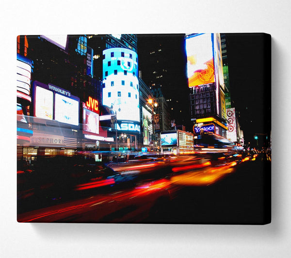  A Canvas Print of New York City Night Lights Canvas Print