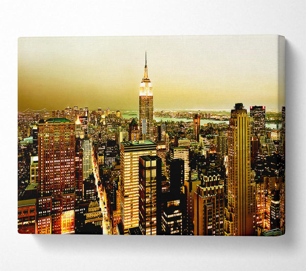 A Canvas Print of New York City Ochre Canvas Art